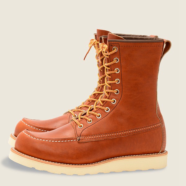 Red Wing Heritage Bot Erkek - Classic Moc – 8-Inch Legacy Deri - Kahverengi - 82LAUDXHO